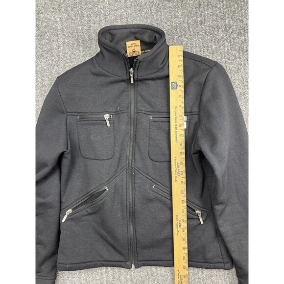 Wooly Bully Wear Jacket Womens Medium Black Fleece Lined Softshell Made USA - Picture 3 of 7